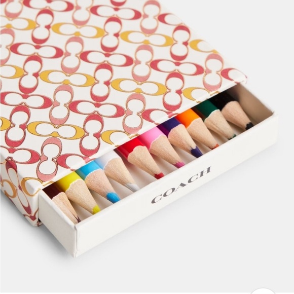 💜🧡💚 Coach Multicolor Patterned Pencil Set 🩷🩵💛 NWT 💙❤️🤎 - Picture 1 of 16